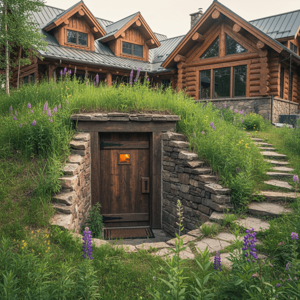 A completed underground bunker installation job at a house